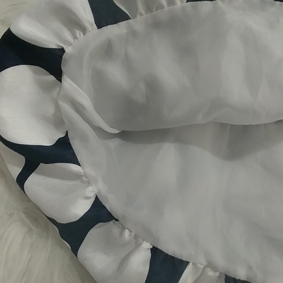 Navy Blue & White Polka Dot Formal Dress Pageant - Picture 6 of 6